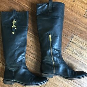 COACH MARTTA Black Leather Boots